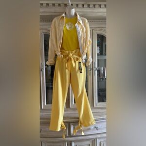 Angel Yellow AnkleTie Pants Sz L